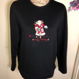 Bechamel Christmas Crazy Cats Santa Sweatshirt